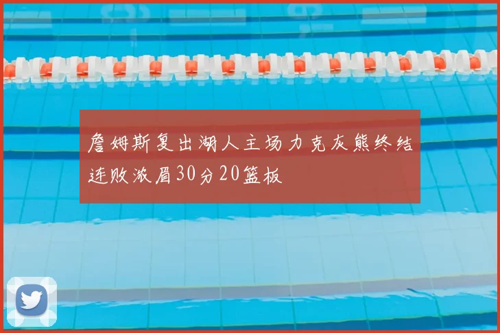 詹姆斯复出湖人主场力克灰熊终结连败浓眉30分20篮板